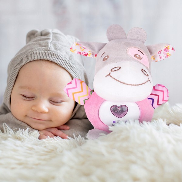 MALPLAY Plüss Boci babajáték - világító és zenélő - rózsaszín
