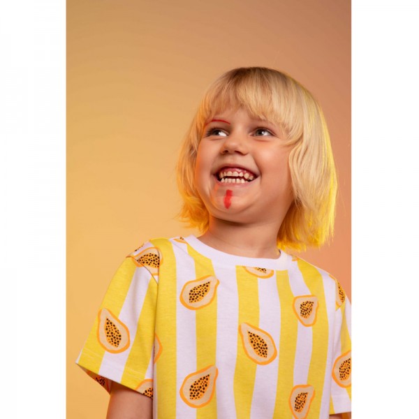 JUNGLE MIX BOY KIDS papaya mintás rövid ujjú póló