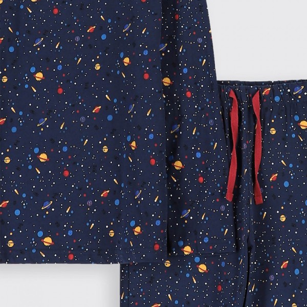 PYJAMAS bolygó mintás hosszú ujjú pizsama