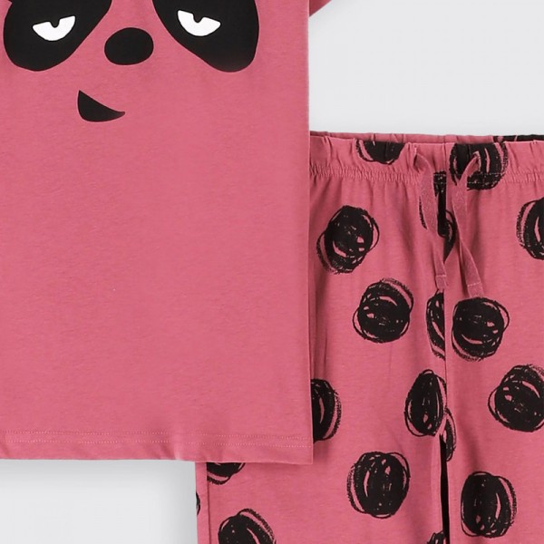 PYJAMAS pöttyös Panda mintás rövid ujjú pizsama