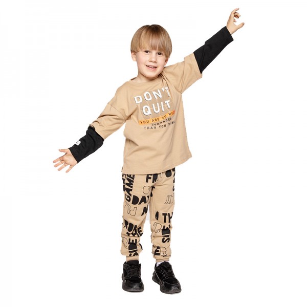 MAXI MINI BOY KIDS feliratos hosszú ujjú póló