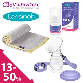 Lansinoh és Clevamama termékek 13-50% kedvezménnyel!