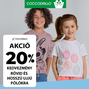 Coccodrillo 20% kedvezmény rövid és hosszú ujjú pólókra!