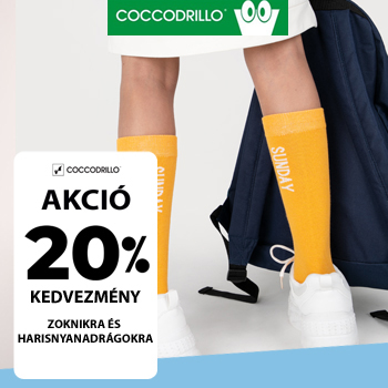 Coccodrillo zoknik és harisnyák 20% kedvezménnyel!