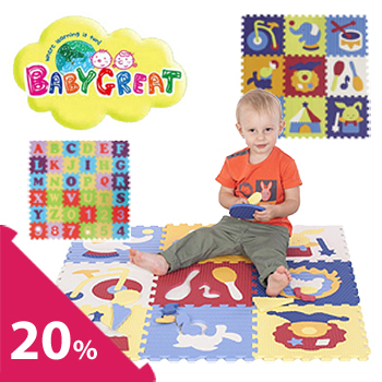 Minden Babygreat puzzleszőnyeg 20% kedvezménnyel!