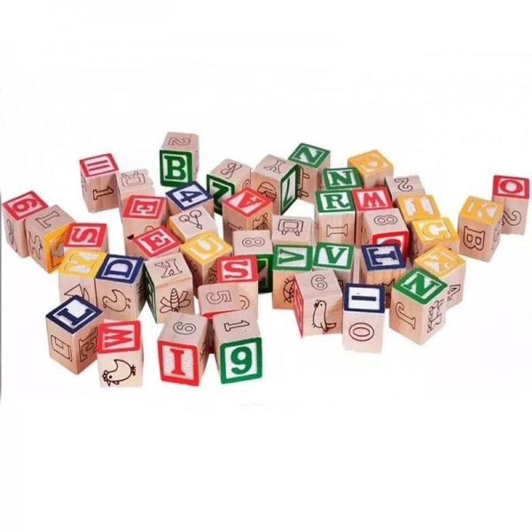  fa kockajáték - betűkkel, számokkal, képekkel