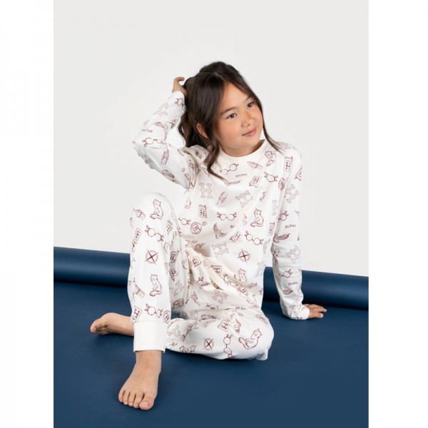 COCCODRILLO LICENCE GIRL HARRY POTTER mintás hosszú ujjú pizsama