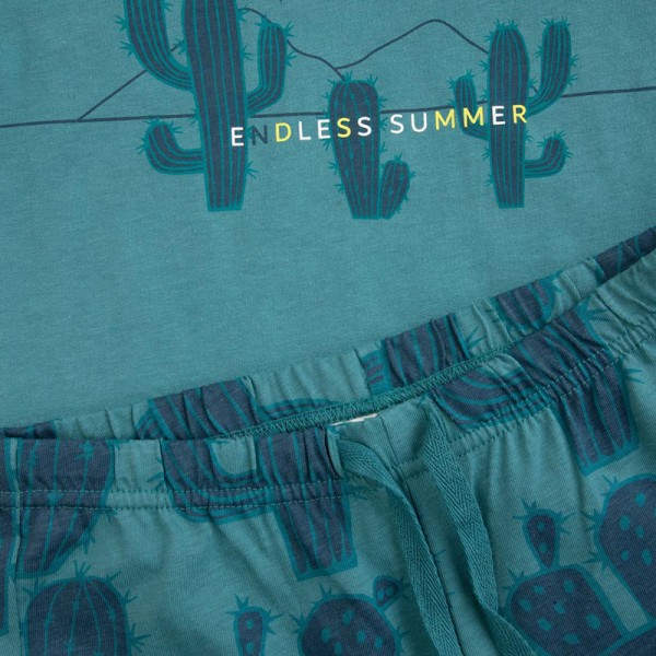  PYJAMAS kaktusz mintás nyári pizsama