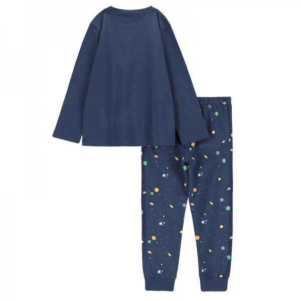 PYJAMAS űrhajós mintás fiú hosszú ujjú pizsama