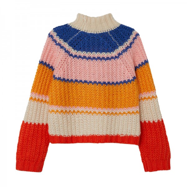garbós kötött lány pulóver
