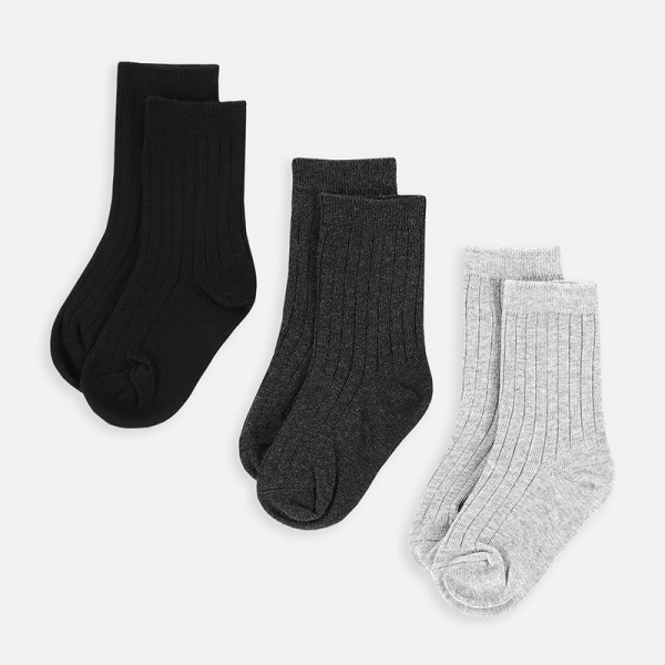 BASIC SOCKS 3 db szürke és fekete zokni