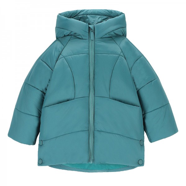 OUTERWEAR GIRL KIDS kapucnis steppelt téli kabát