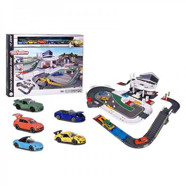 Creatix Porsche élményközpont játékszett 5 db járművel