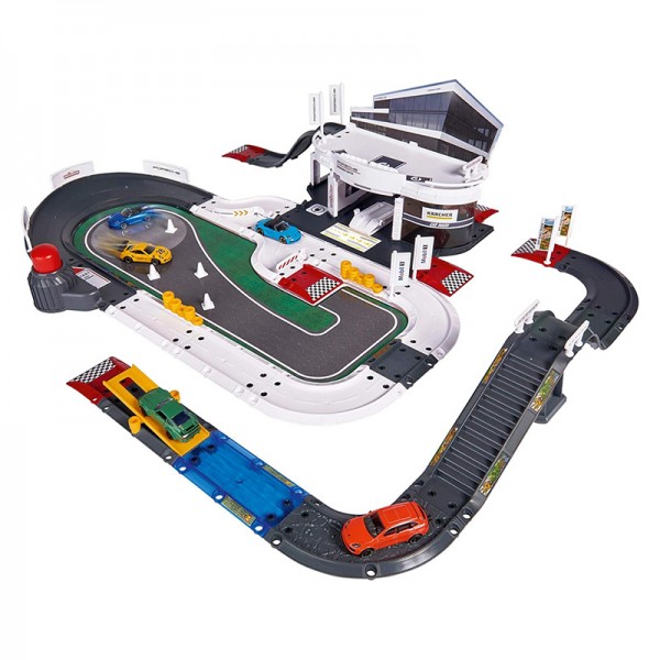 Creatix Porsche élményközpont játékszett 5 db járművel
