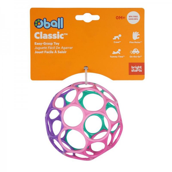 Oball játék Classic - rózsaszín és lila - 10 cm