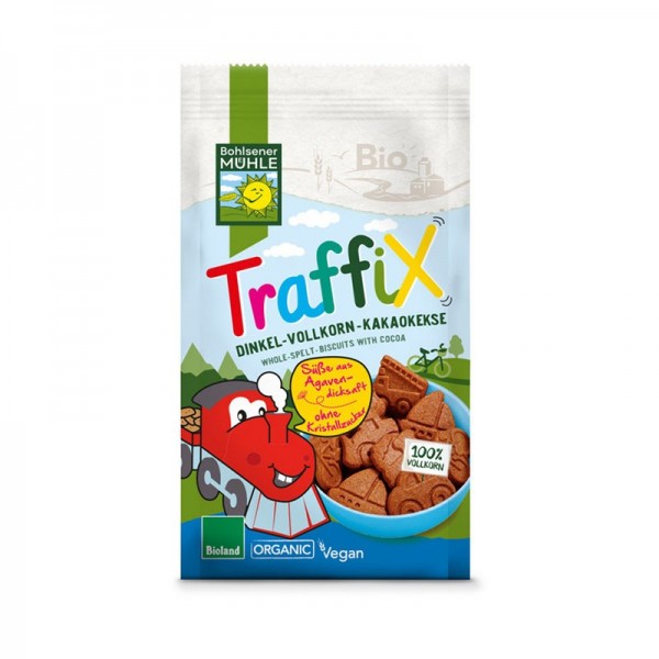 bio Traffix tönköly csokis gyerek keksz 125g