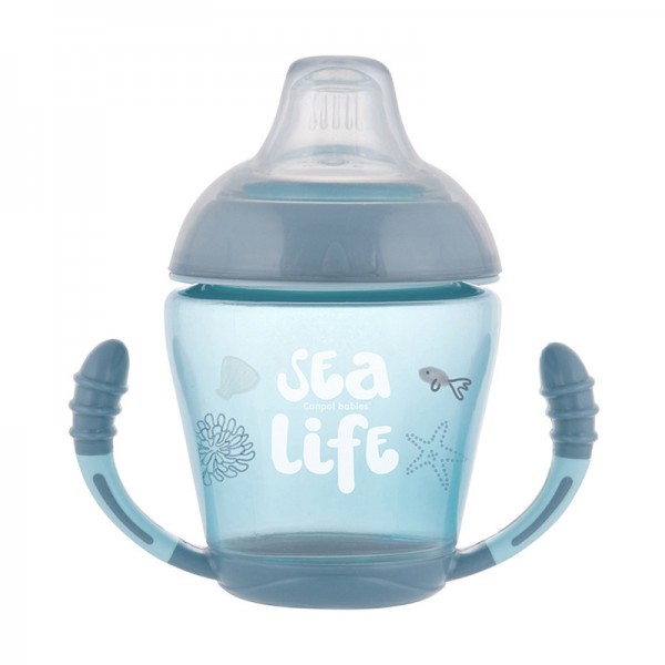 Cseppmentes itatópohár puha ivócsőrrel - 9+ hó - 230 ml - Sea Life
