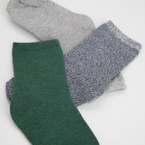 BASIC SOCKS 3 db zöld kék és szürke zokni