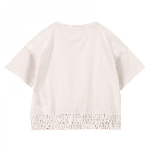 MAXI MINI GIRL KIDS pliszírozott rövid ujjú póló