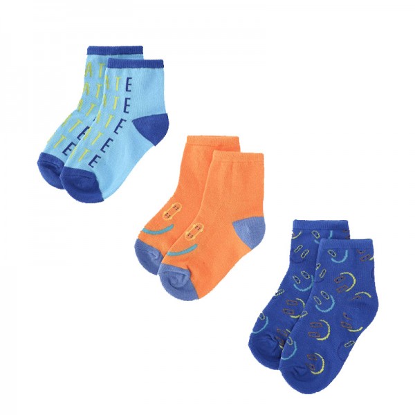 SOCKS BOY 3 db mintás színes zokni