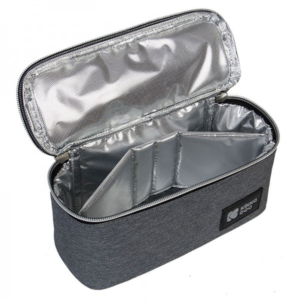Foody cumisüveg thermo táska - Dark Grey - 19x10x7 cm