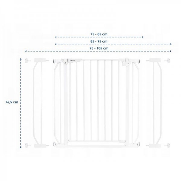 Truus Silm Led ajtórács 75-105 cm toldóval - White