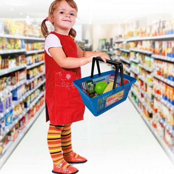 Bevásárlókosár játékélelmiszerekkel