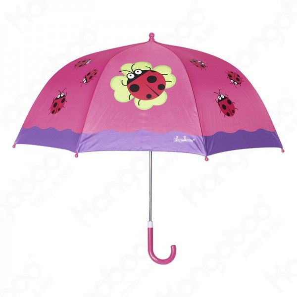 lány esernyő katicás