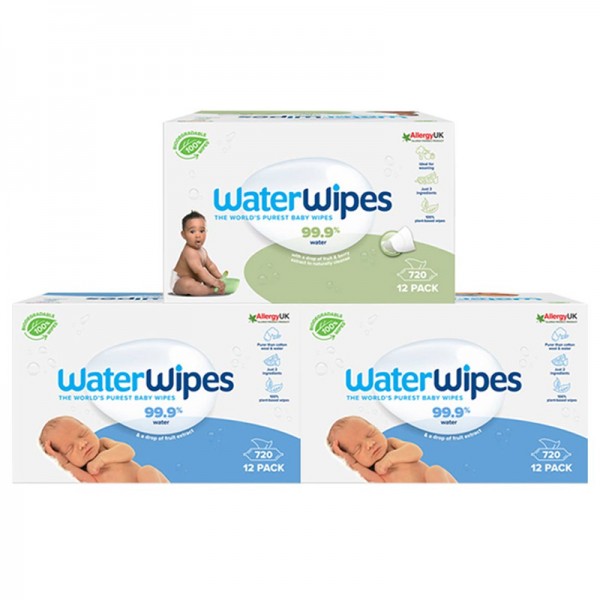 WATERWIPES Multi Pack 2db 12x60db baba törlőkendő + 12x60db Soapberry törlőkendő